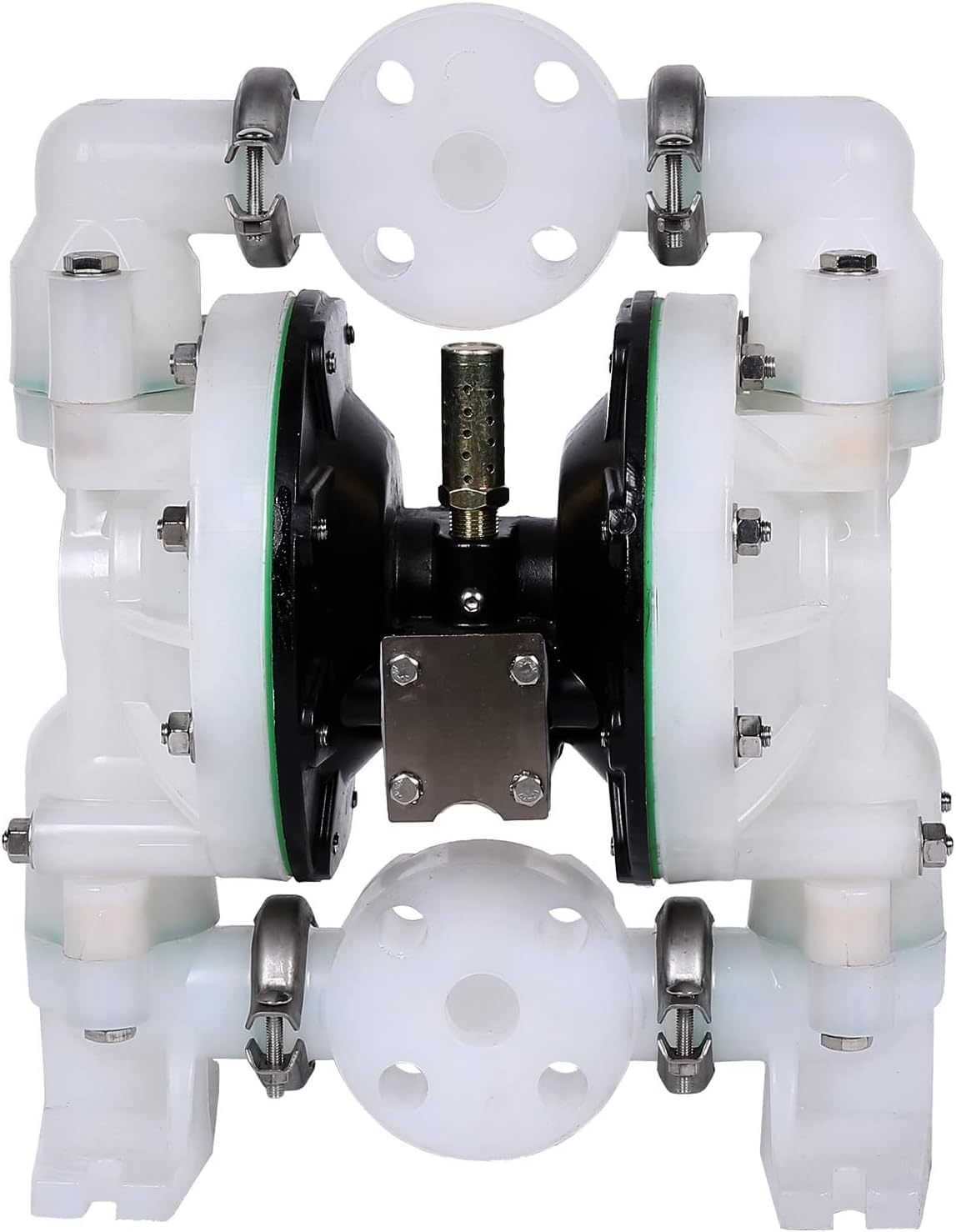 Air Operated Double Diaphragm Pump Frank 1 inch Inlet/Outlet Pneumatic Waste Oil Transfer Pump for Chemical DN25 35GPM Dual Diaphram Teflon by Polypropylene 115 PSI (QBY4-25 1"PP+PTFE 35GPM)