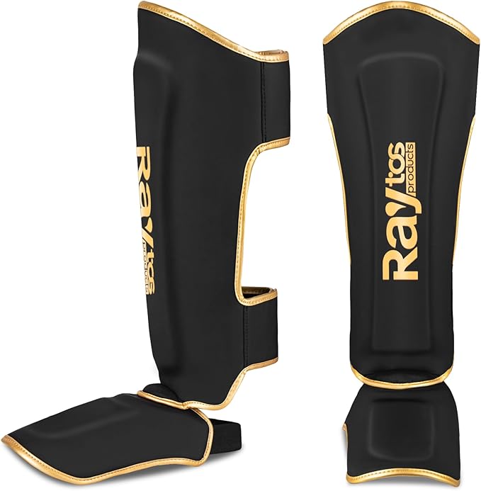 Muay Thai Shin Guards - MMA Kickboxing Leg Instep Protective Pads, Martial Art Sparring Gear for BJJ Karate Boxing Taekwondo Training, Men Adults Kids Children