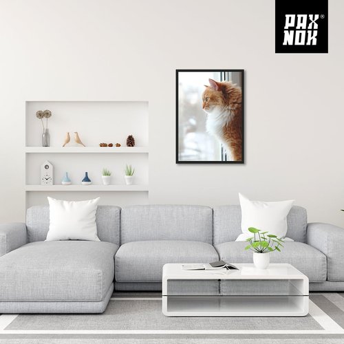 A2 Picture Frame - Premium Glossy Black Plastic with Shatterproof Plexiglass | 16.5"x23.4" for Art and Photos