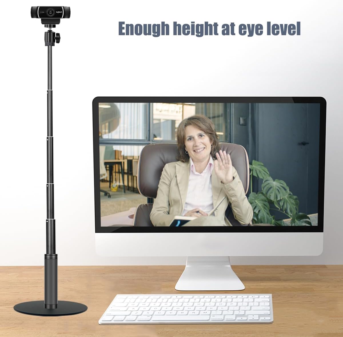 JCWINY 28 Inch C922 C930e C920S C920 C615 C960 C920x 4K N60 Webcam Stand, Web Cam Stand for Desk, Adjustable Webcam