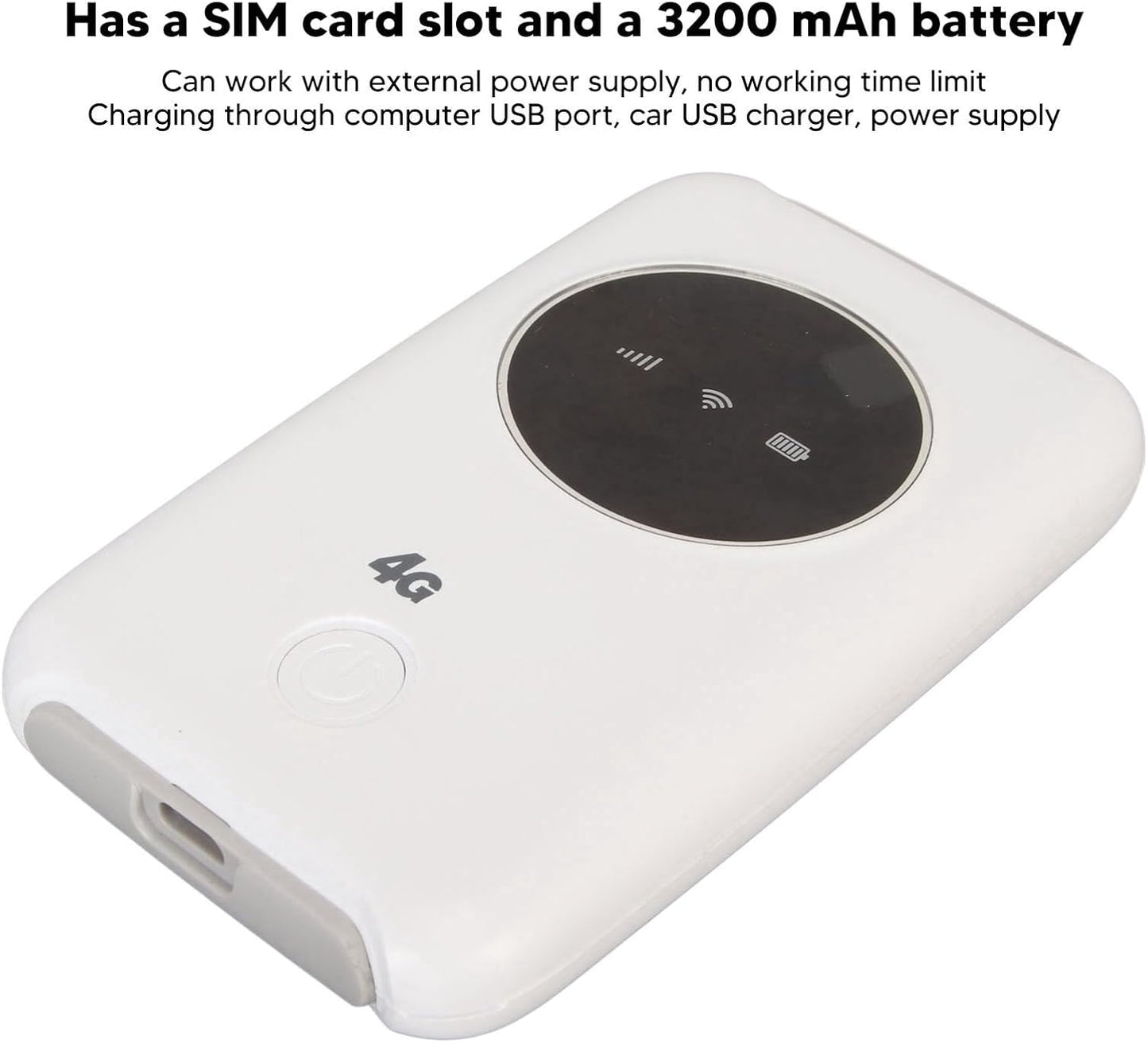 Yoidesu 5G 300Mbps 3200mAh 10 Unlocked SIM Card Slot Portable Router LTE USB Modem, Battery, Up to Devices, for Travel