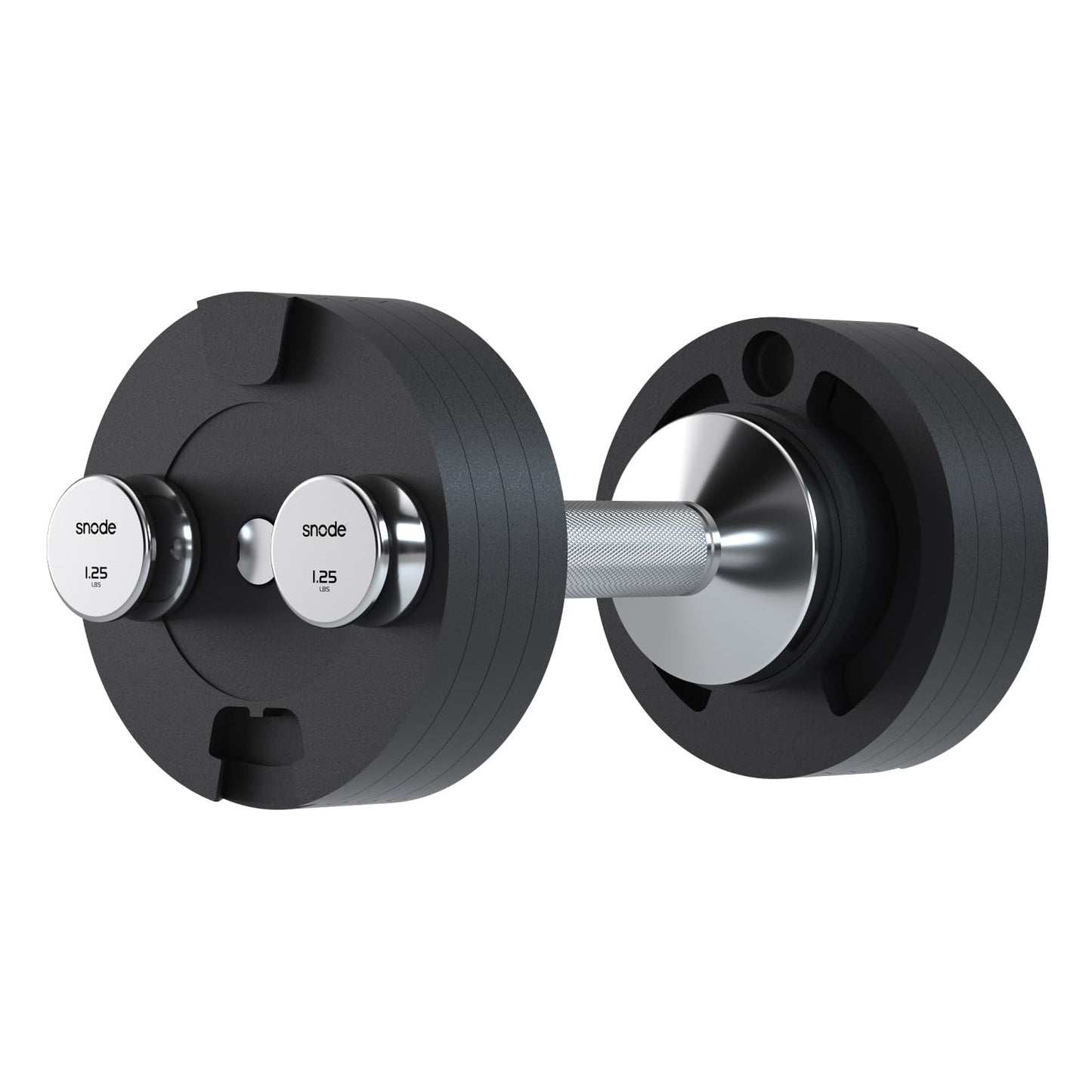 SNODE AD80 Cast Iron Adjustable Dumbbell 80lb with 8 weight adders - Adjustable Weights, Anti-Slip Metal Handle, Compact Design, Adjust in Second, Advanced Strength Training Home Gym for Men and Women