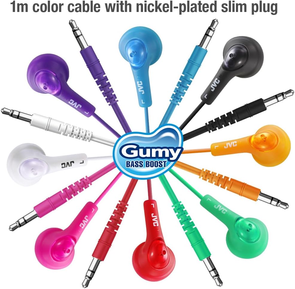 HAF160B JVC Gumy Ear Bud Headphone Black