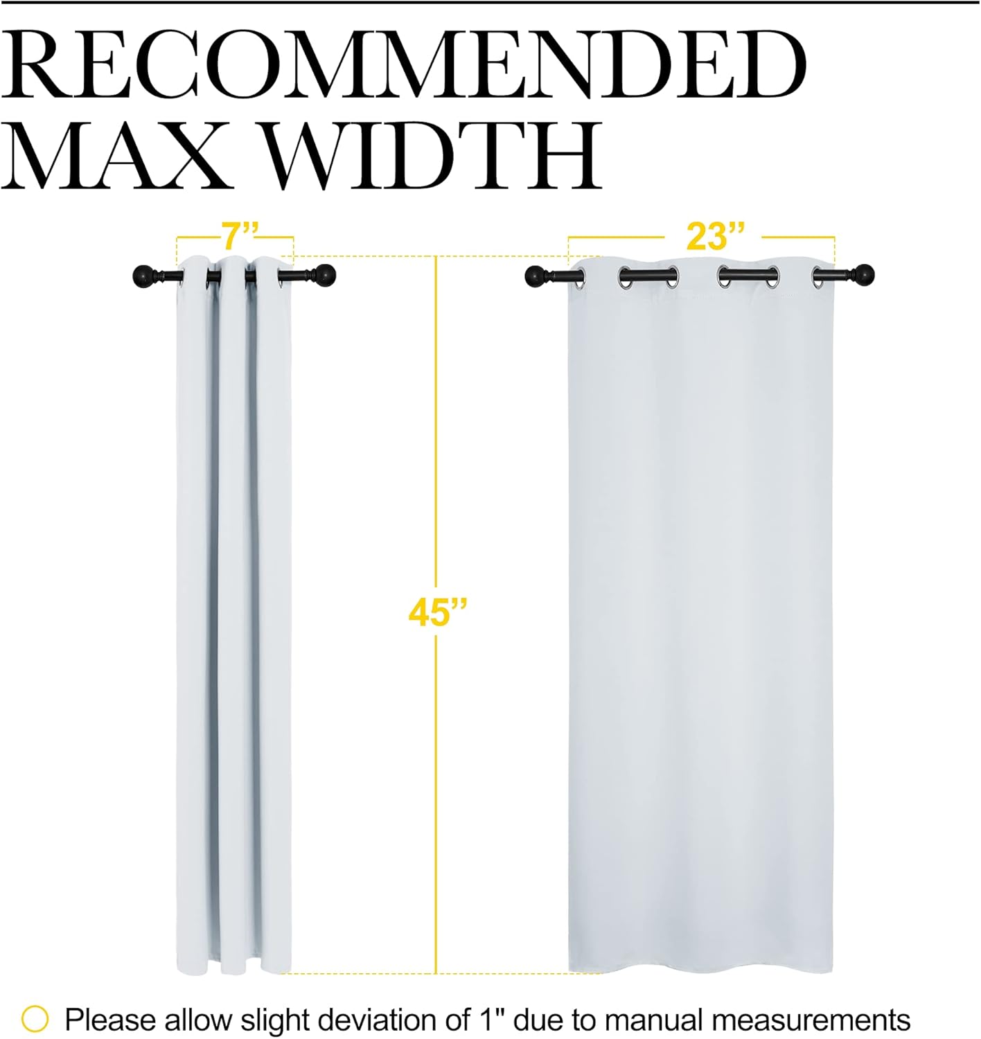 NICETOWN Room Darkening Curtains - Thermal Insulated Grommet Drapes for Bedroom | 2 Panels, 29x45, Platinum Greyish White