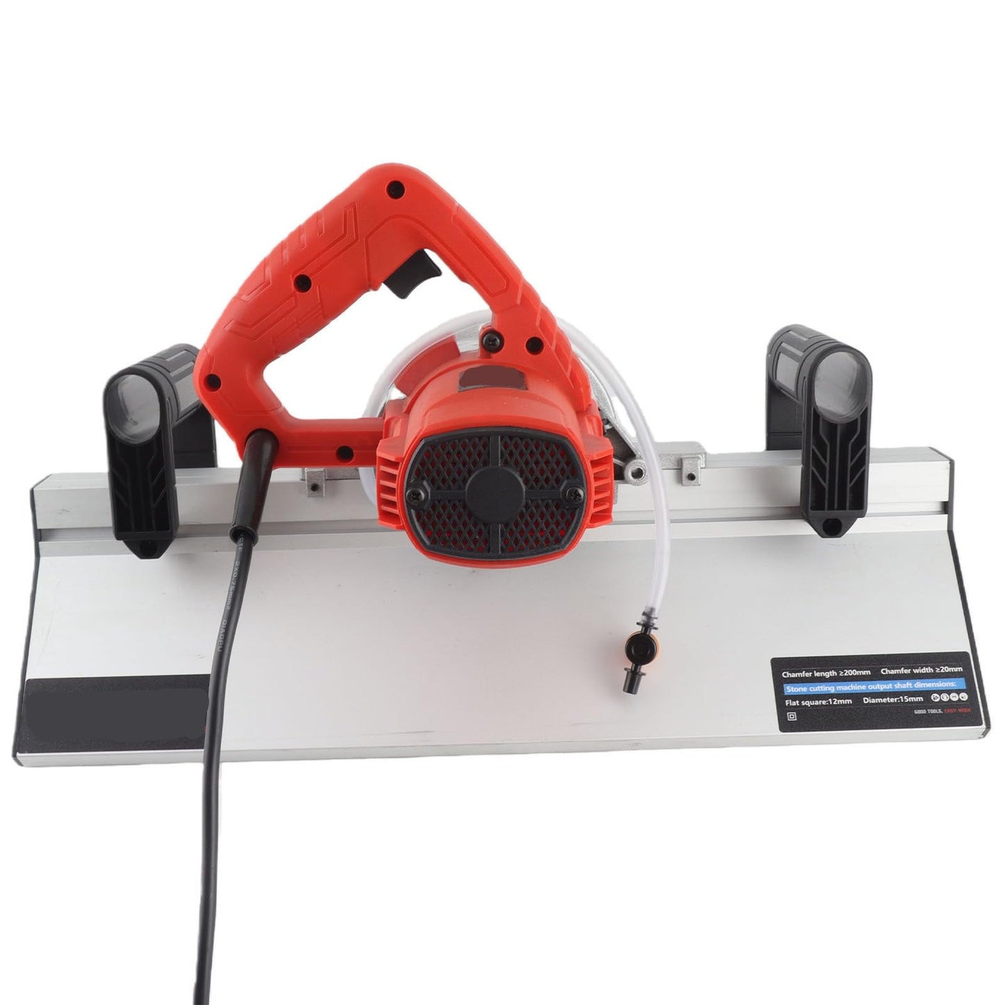 Electric Tile Bevel Cutter with Saw Cutter, 45 Degree 13000RPM 1200W High Strength Tile Chamfering Machine with 12V 2.2m Hose, Less Dust Design Ceramic Tile Chamferer