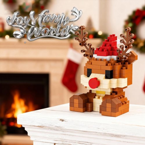 Elk Holiday Figurines - Cute Christmas Decor Statues for Festive Home Decorations