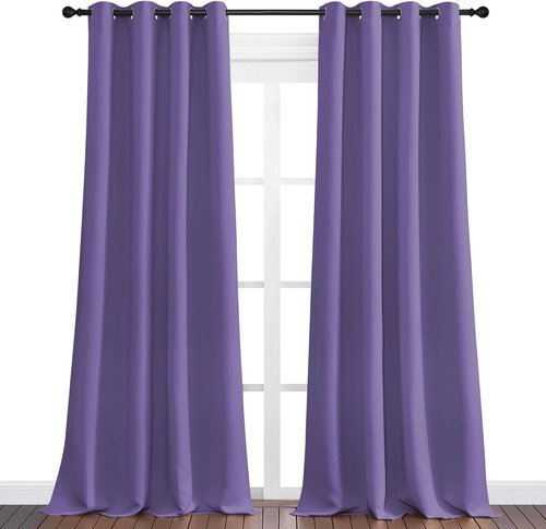 NICETOWN Blackout Curtains - Lilac Purple, 108" Long x 55" Wide, 2 Pieces | Sound Reducing & Energy Efficient Panels for Home Decor