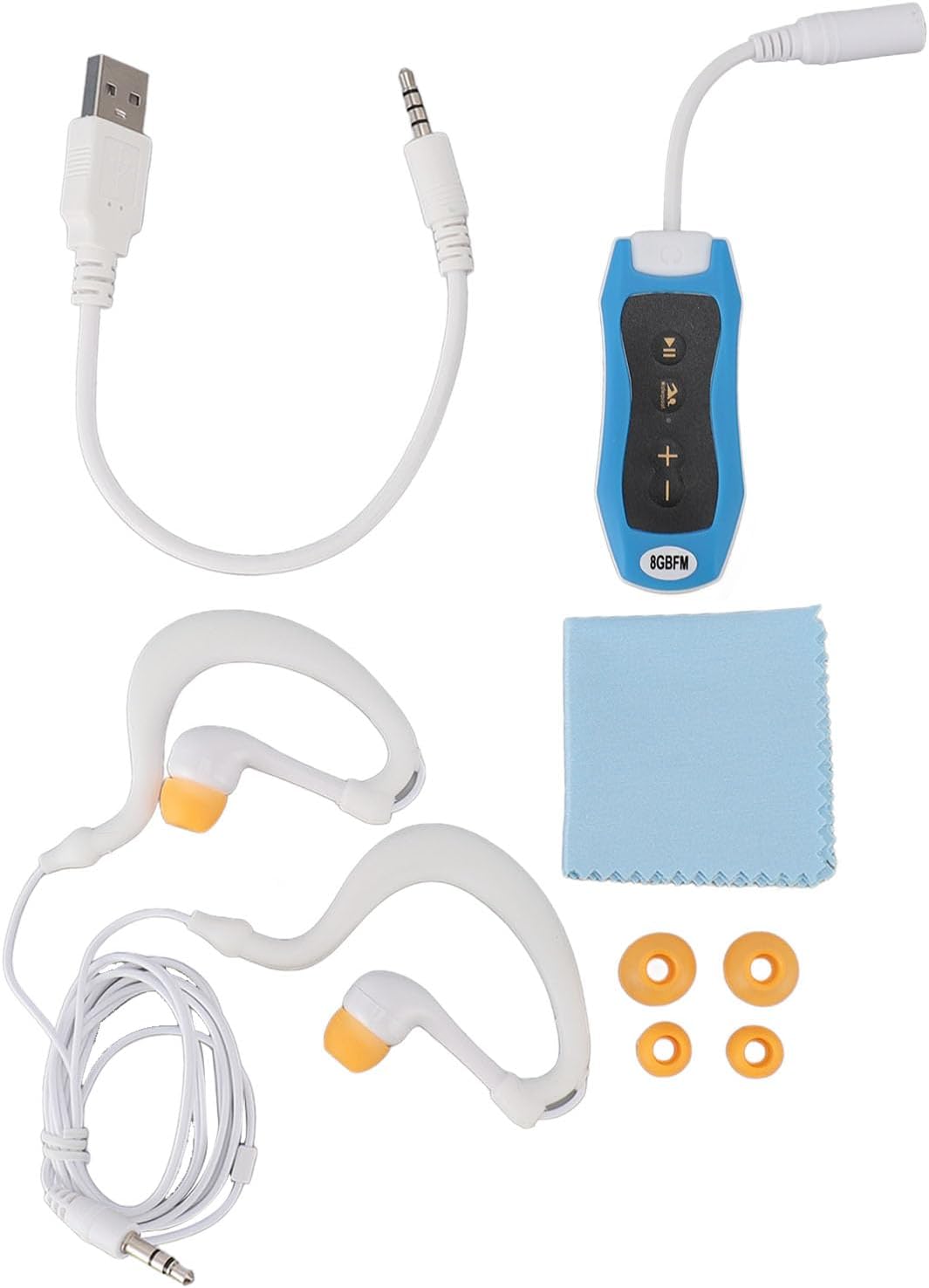 LAISANIM IPX8 MP3 Swimming, 8GB (8GB) Player for Diving, Running - Portable Music Player with Earphone, Hydrodynamic