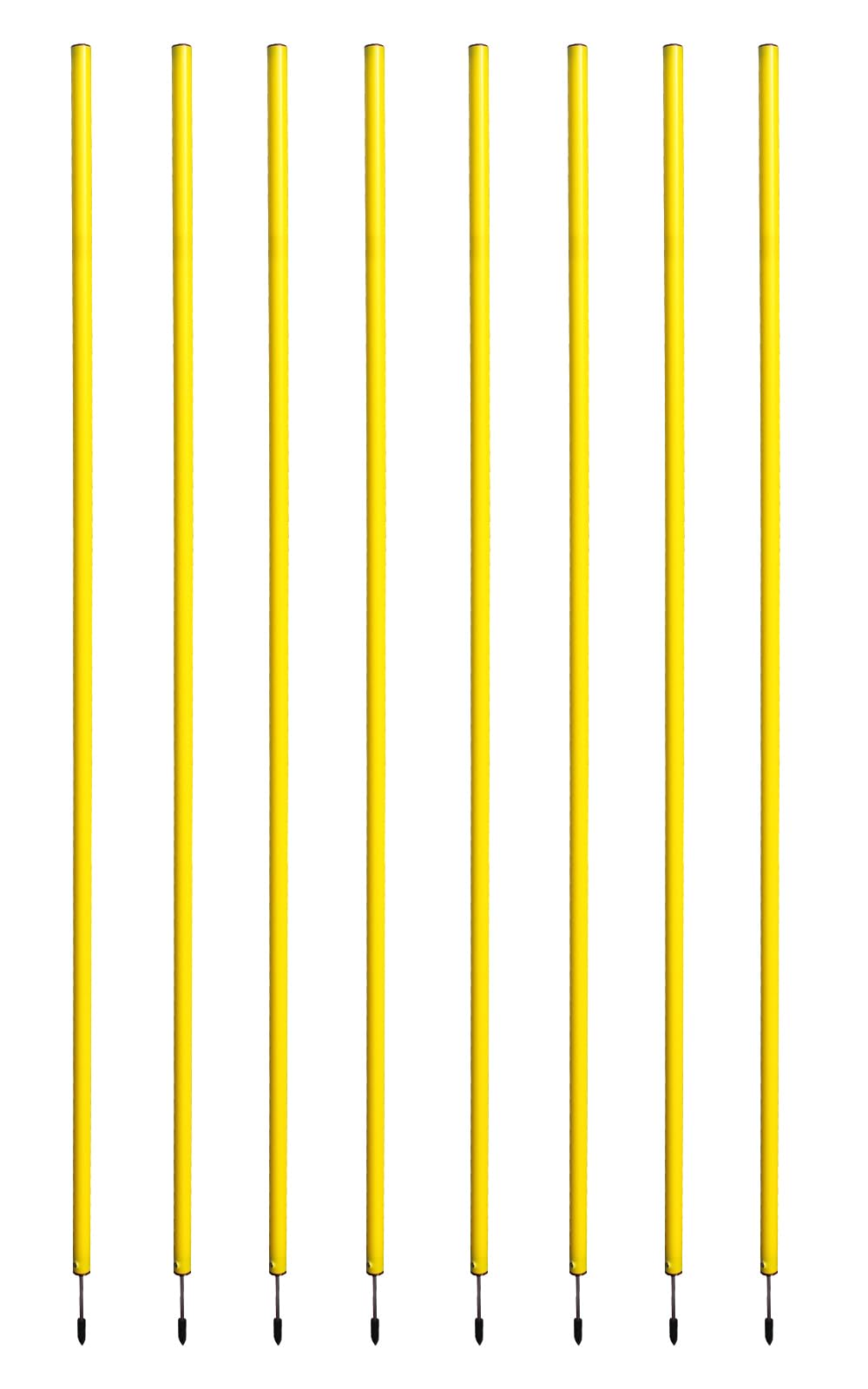 BlueDot Trading Soccer Agility Poles | 5ft Fixed Poles (8 Pack) for Outdoor Game, Speed & Endurance Exercise Training – Soccer Training Equipment for Agility Drills & Sport Coaching