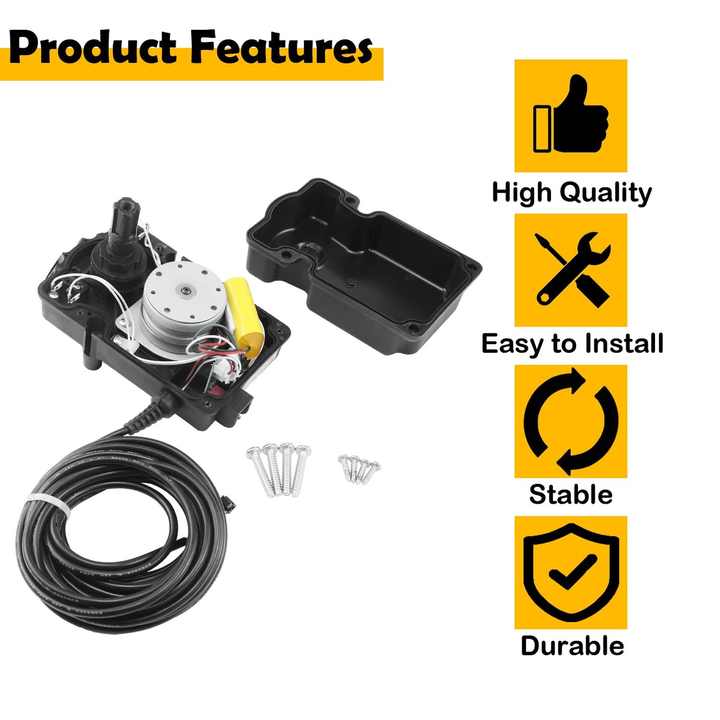 Etersec CVA-24T Valve Actuator for Pentair 263045, 24V AC 180° Rotation w/ 25Ft Cable, Compatible with Compool, Ortega, Jandy 2 & 3-Port Pool and Spa Valves, Fits EasyTouch IntelliTouch SunTouch
