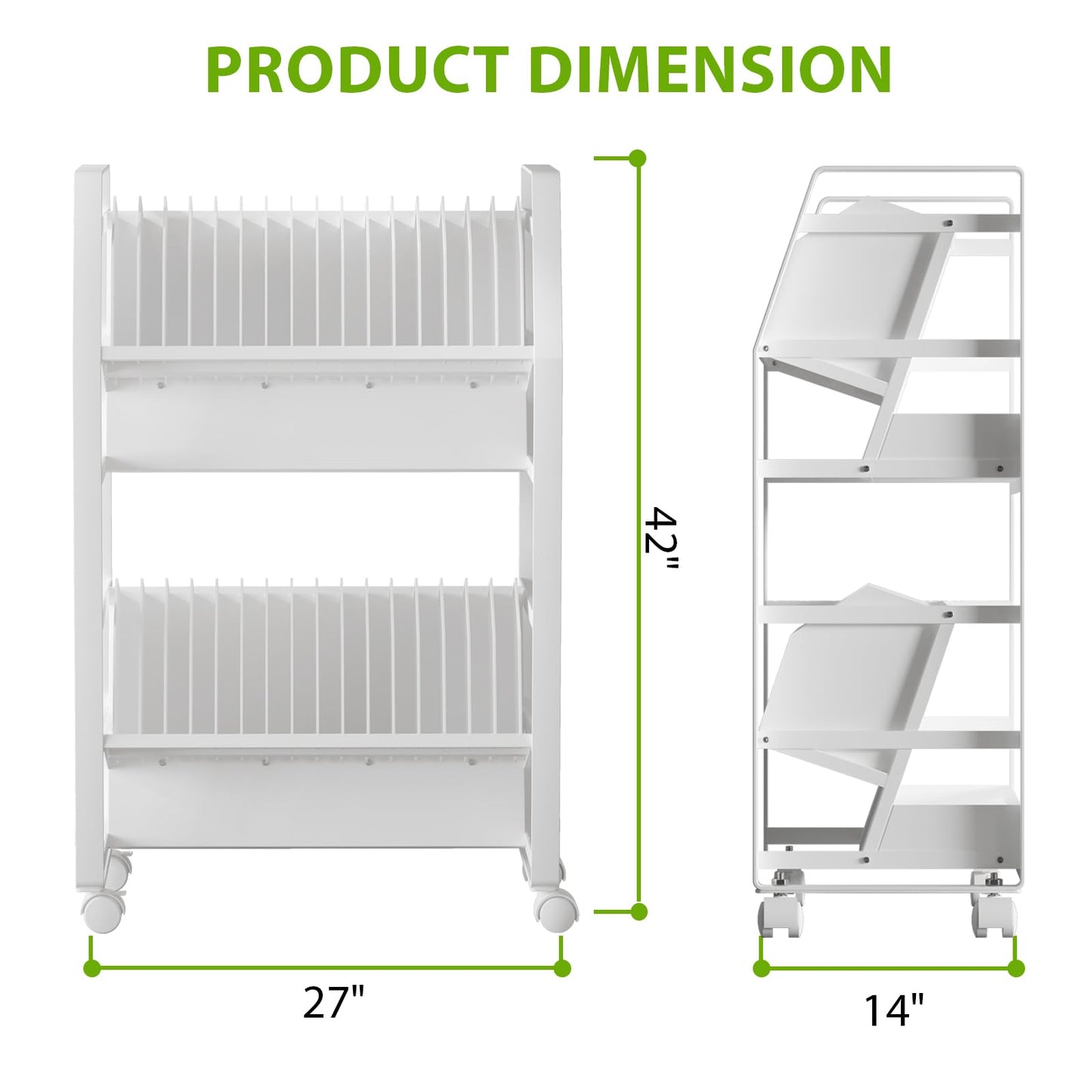 Chromebook Cart, Mobile Chromebook Charging Cart for iPads,Laptop Charging Cart , Chromebook Charging Station for Classroom, Compatible with Any Screen SizeEquipped with a 32-bit socket power strip.