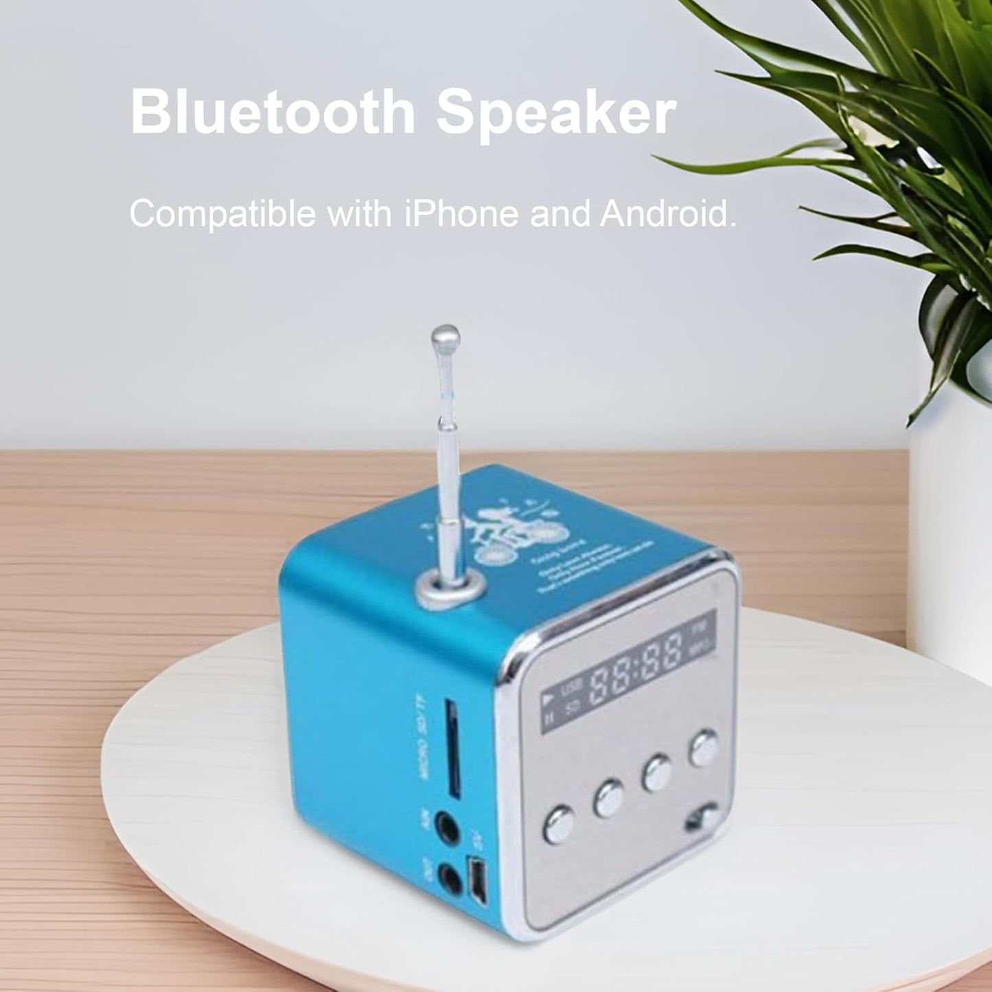 Etigood Mp3 500mAh Mini Bluetooth Speaker, Wireless Music Player Portable FM Radio Speakers Digital Stereo PC Player