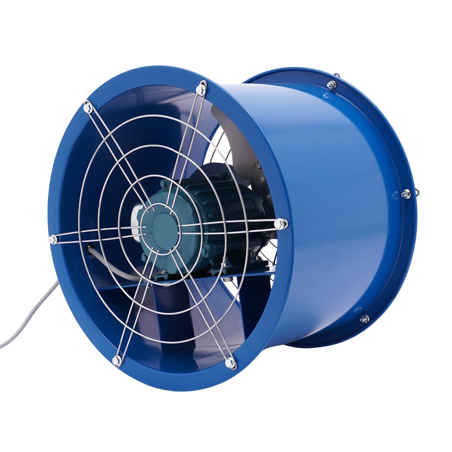 Fufiea High-Power 370W 110V Cylinder Exhaust Fan, Industrial Ventilation Fan with Pure Copper Motor, Explosion Proof Extractor Fan, 16" Duct Mountable, for Factory, Warehouse, Kitchen, Workshop, Lab