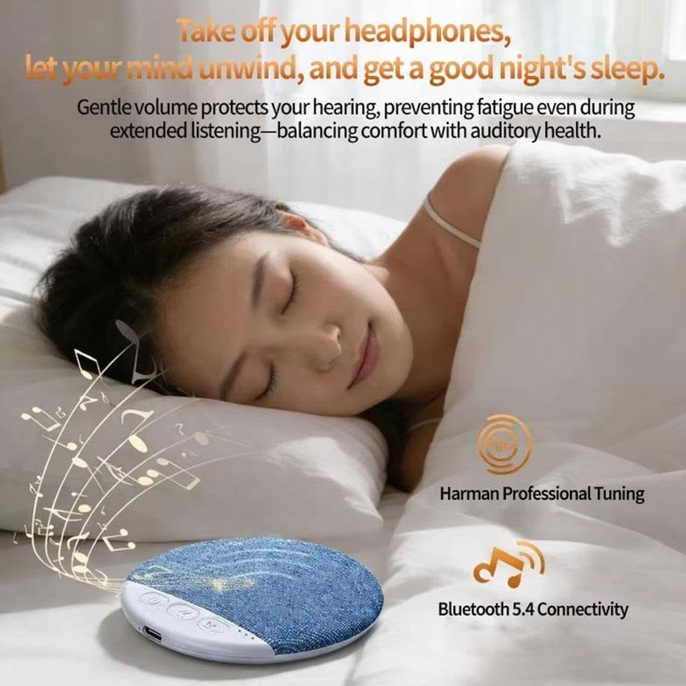 Vimilove 2026 New Sleep Pillow Speaker, Bluetooth Pillow Speaker with White Noise Timer Wireless Sleep Aid with Stereo