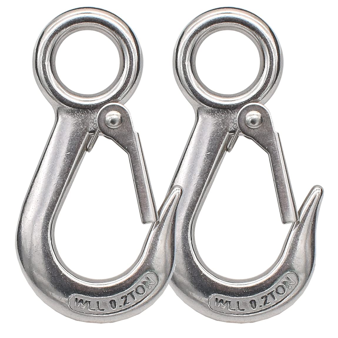 Alele 2Pack Grab Hooks, Slip Hooks,Stainless Steel Lifting Hook Rigging Accessory (Grab Hooks 200Kg 2p)