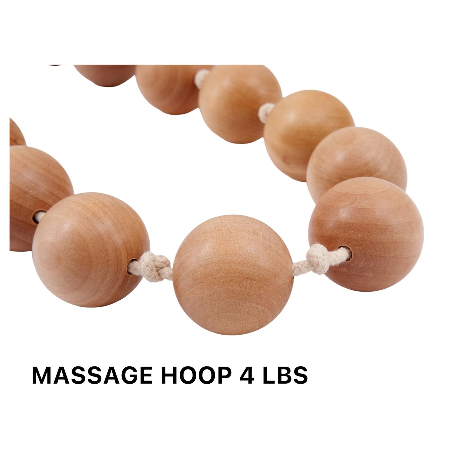 Weighted Fitness Hoop for Adults Weight Loss, Wooden Waist Massage Hoop