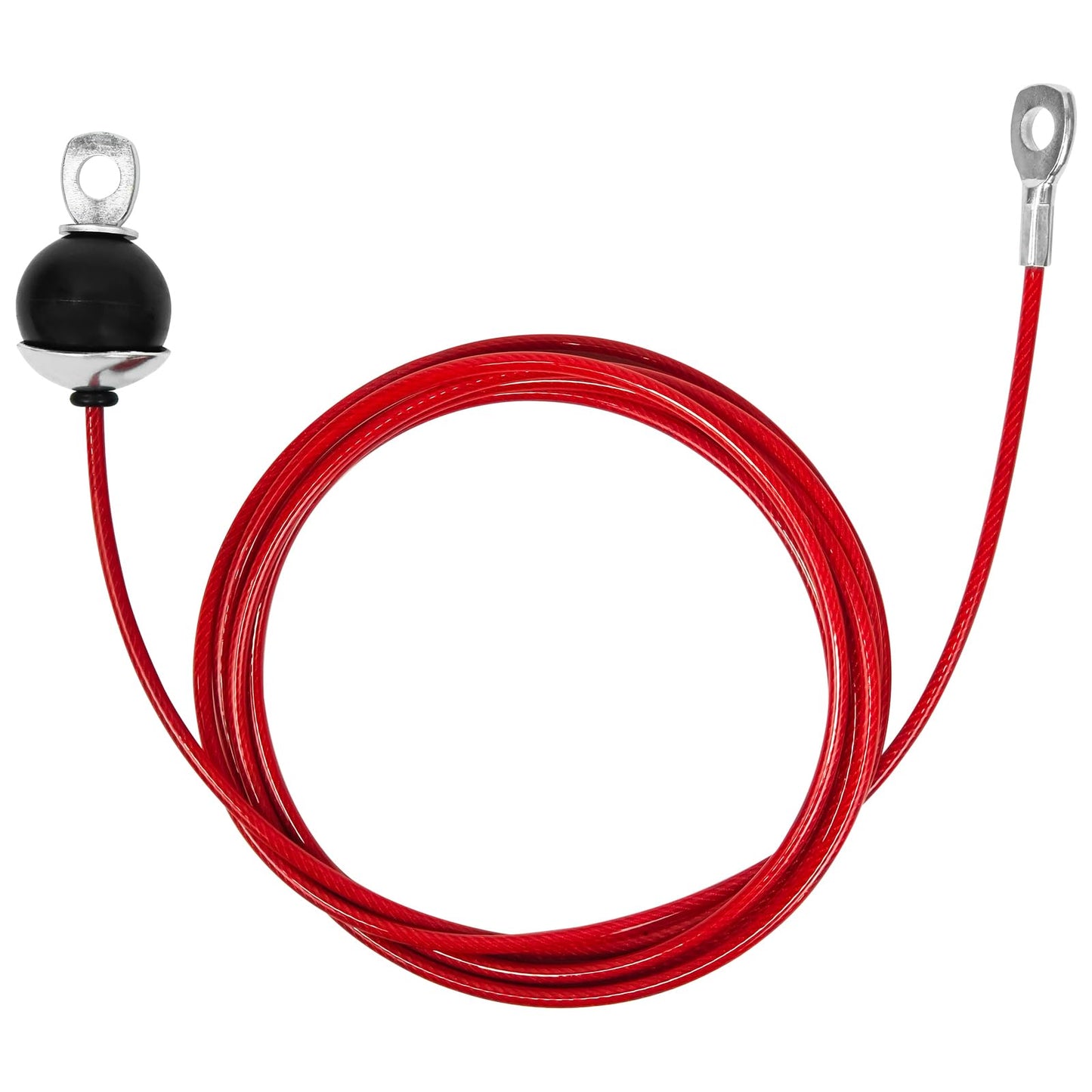 Topfinder Replacement Cables for Home Gym, Fitness Pulley Cable, Weight Machine Replacement Cable with Stopper Ball (Red Fixed Length, 98 inch)