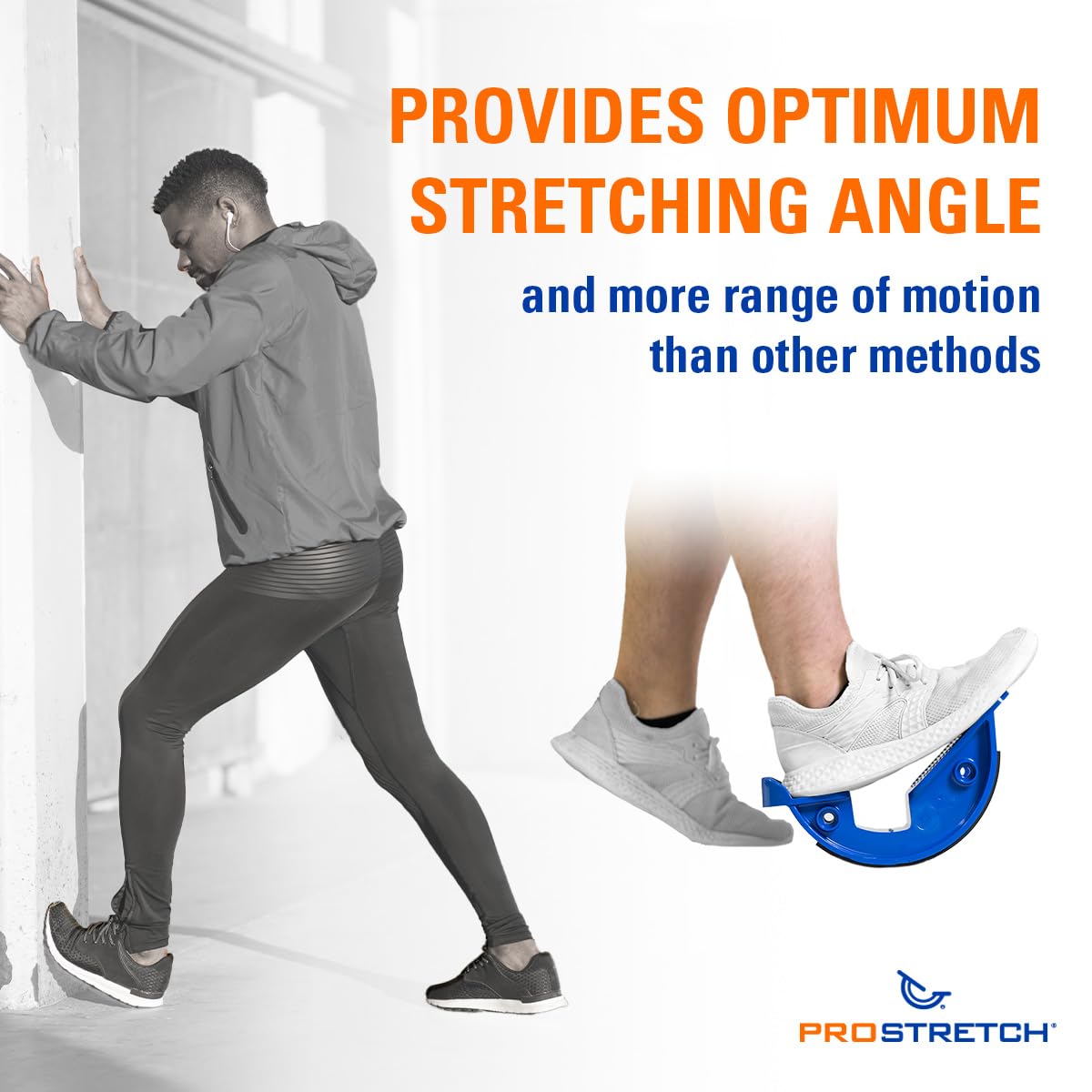 ProStretch the Original Calf Stretcher and Foot Rocker for Plantar Fasciitis, Achilles Tendonitis, and Tight Calves, Single