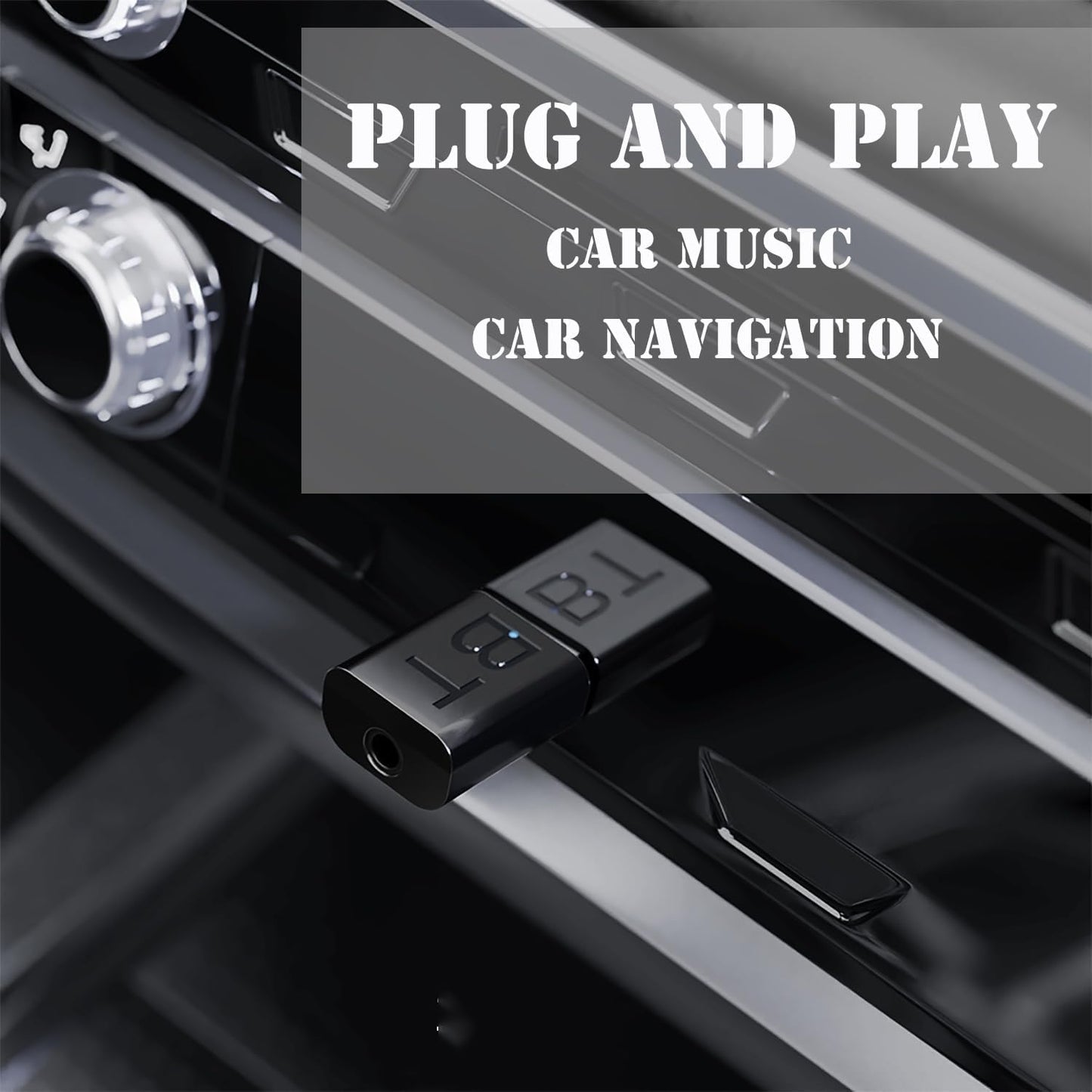 VONVOFF 2-in-1 5.4 3.5mm USB Bluetooth Car Kit,Mini Bluetooth Receiver Adapter for Car Music/Stereo