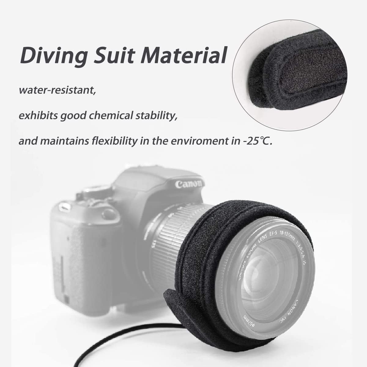 -25, 350mm 4.26" Lens Warmer with Cold Flexible Cable Down to Dew Heater Strip Prevents Lens from Dew, Fog