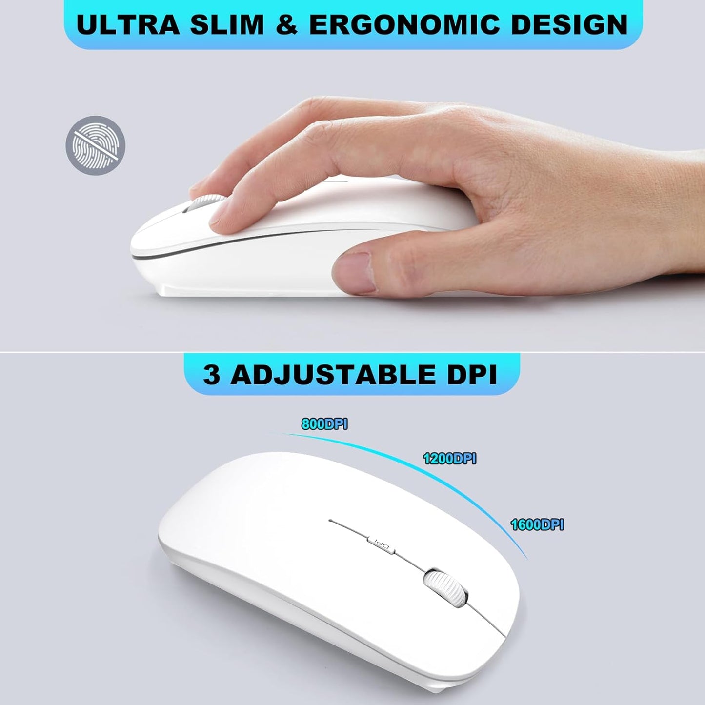 TRELC 2.4G 18 Accounting Wireless Numeric Keypad, Mini Keys Number Pad, Portable Silent Financial Numeric Keypad