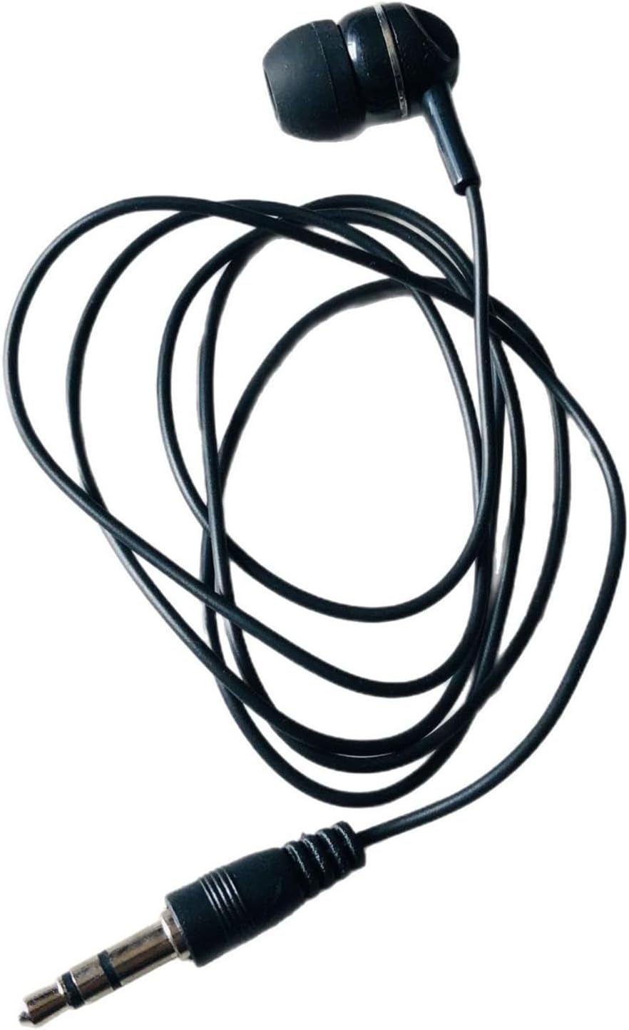 VLSQHNCF Headphone,3.5mm MP3 Single-Side Earphone Economical Mono Earbuds in Ear Noise Isolating Plug Reinforced Cord