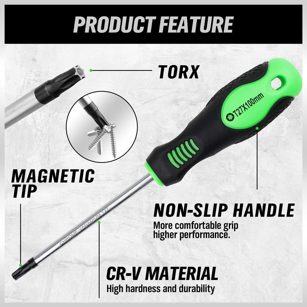 SWANLAKE Magnetic Torx Screwdriver Set - 13-Piece Star Screwdriver Kit (T5 to T40)