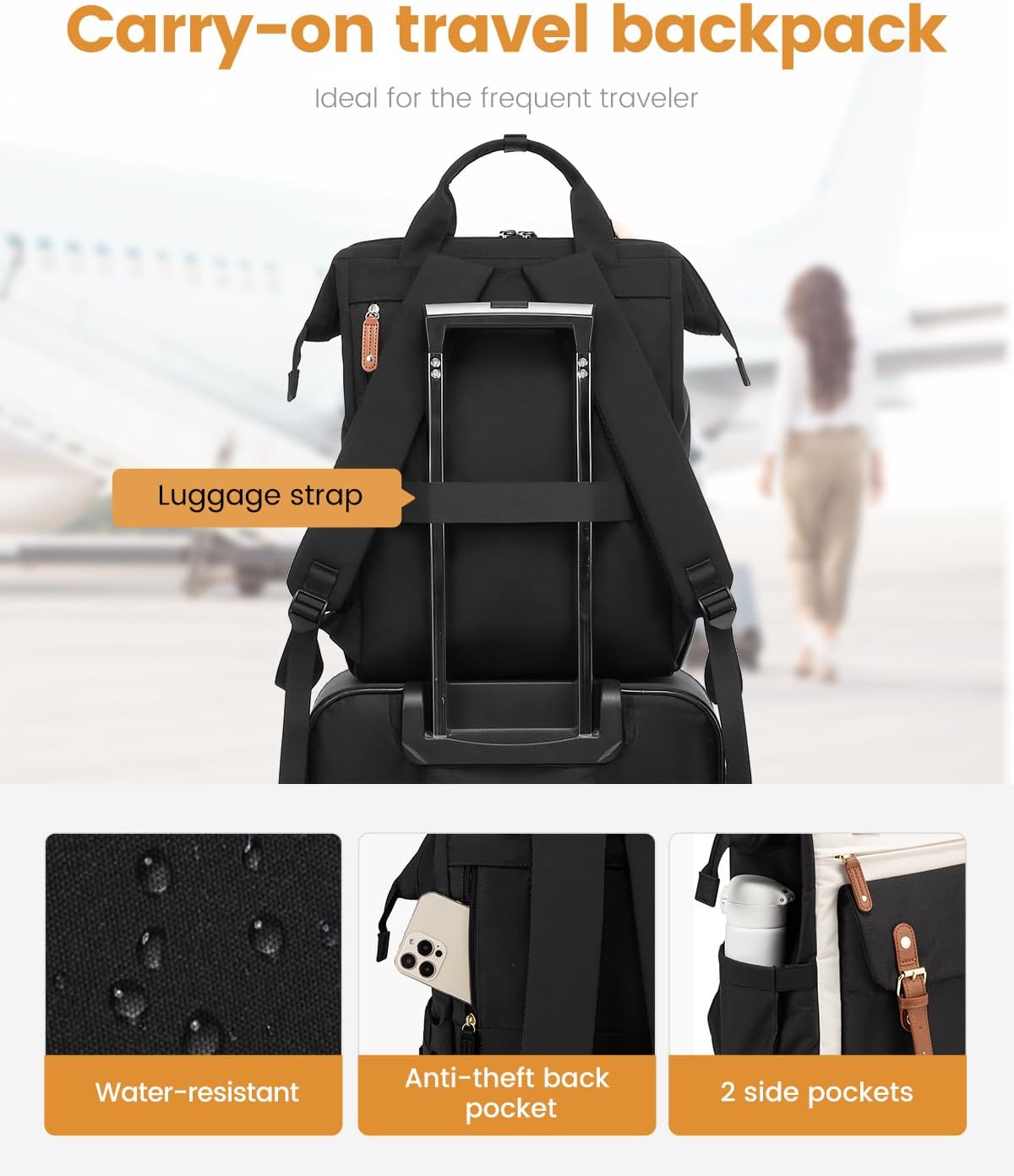 Backpack 18 Inch Backpack Backpack LOVEVOOK Extra Large Travel Laptop for Women, Work Purse, Teacher Business Computer