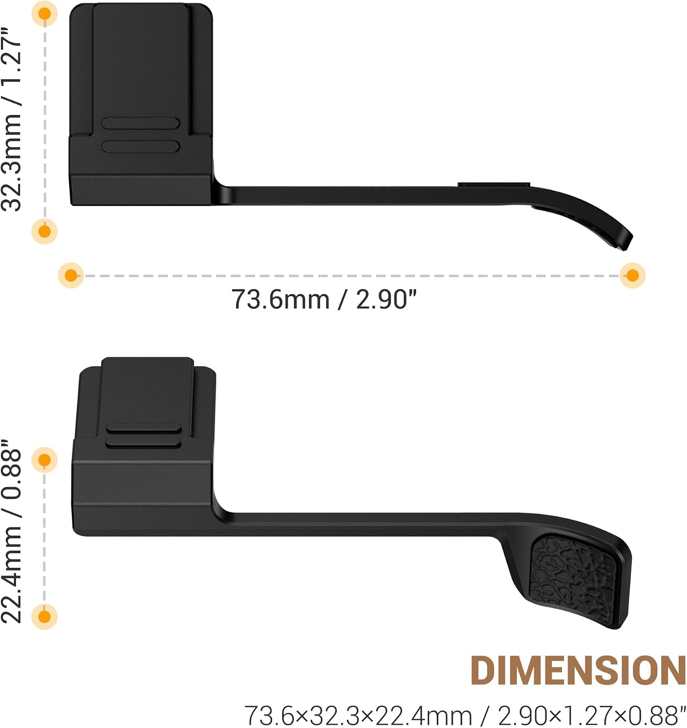 X-E5 XE5 JJC Metal Thumb Grip & Shutter Release Button for Fuji Fujifilm Mirrorless Camera, Hot Shoe Cover Protector