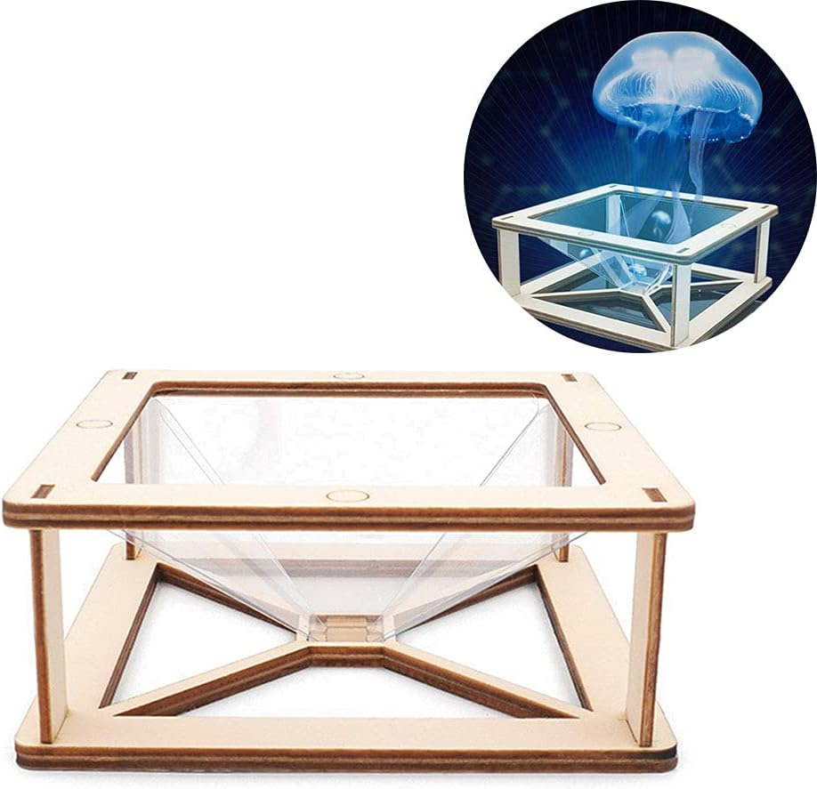 MEELYHOME 3D 3D Hologram Projector Pyramid Mobile Smartphone Hologram Display Stands Projector Any Smartphone Display