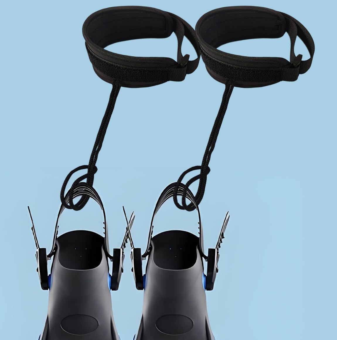 nsgglecher 1Pair Fin Savers, Swim Fin Tethers, Swim Fin Leashes, Ankle Cuff, No Lost Swim Fins While Bodysurfing or Bodyboarding, Suitable for Man and Women