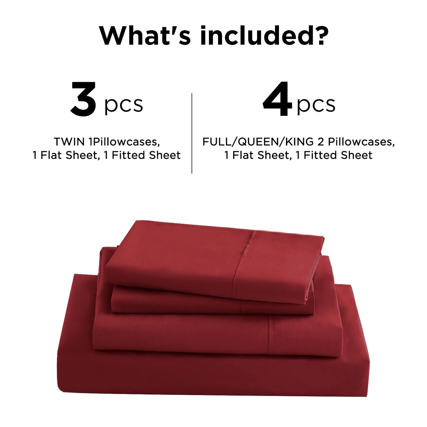 ILVOE Queen Size Sheet Set 4 Pieces, Breathable and Soft Queen Bed Sheets Set, Brushed Microfiber Sheets with Deep Pockets, Easy Care, Black