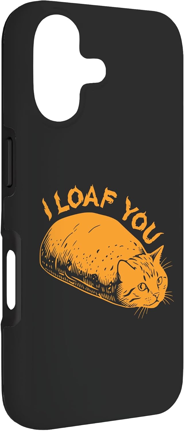 Cute Orange Cat Bread 17 I Loaf You Love Cat Hot Bread Funny Bakery Unique Case for iPhone