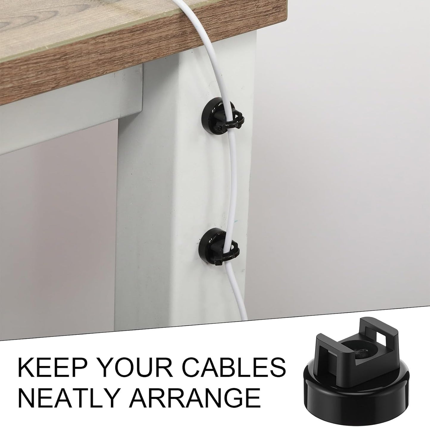 24 100 Yookeer Pcs Magnet Zip Tie Mount Heavy Duty Black Magnetic Cable Clips Multipurpose Wire Cable Holder with Pcs