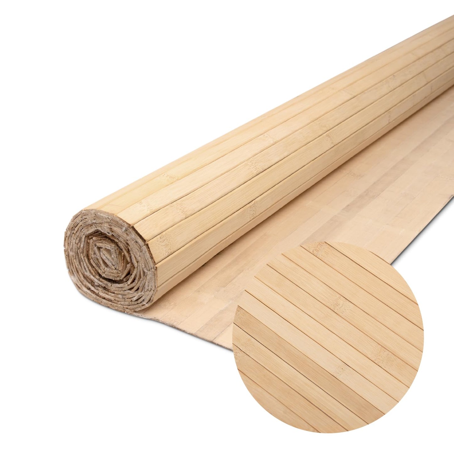 AMZDEPOT Natural Bamboo Wall Panel for Interior Wall Decor, Renewable Pole Wrap Wainscoting Paneling for Wall Ceiling Furniture Cabinet Office, 48 x 96 Inch, Carbonized