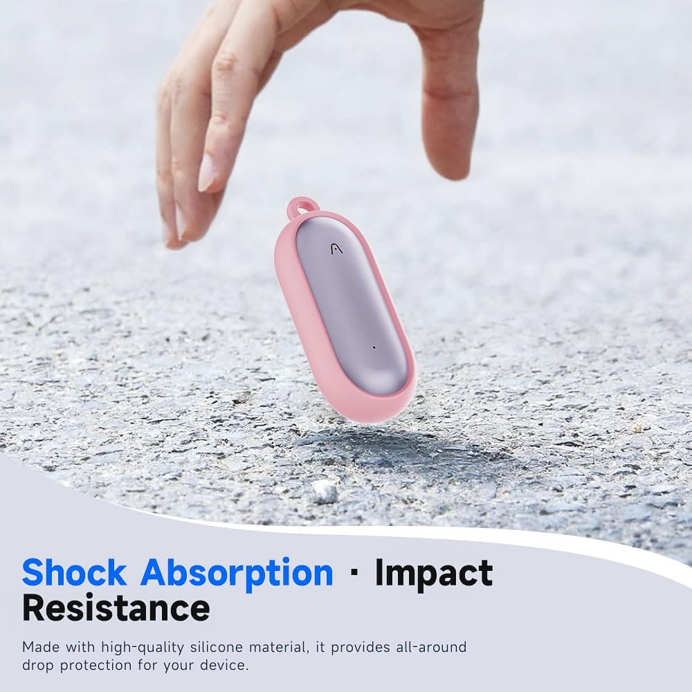Tedubax Silicone Case PLAUD NotePin AI/NotePin S Voice Recorder Accessories with Lanyard - Pink