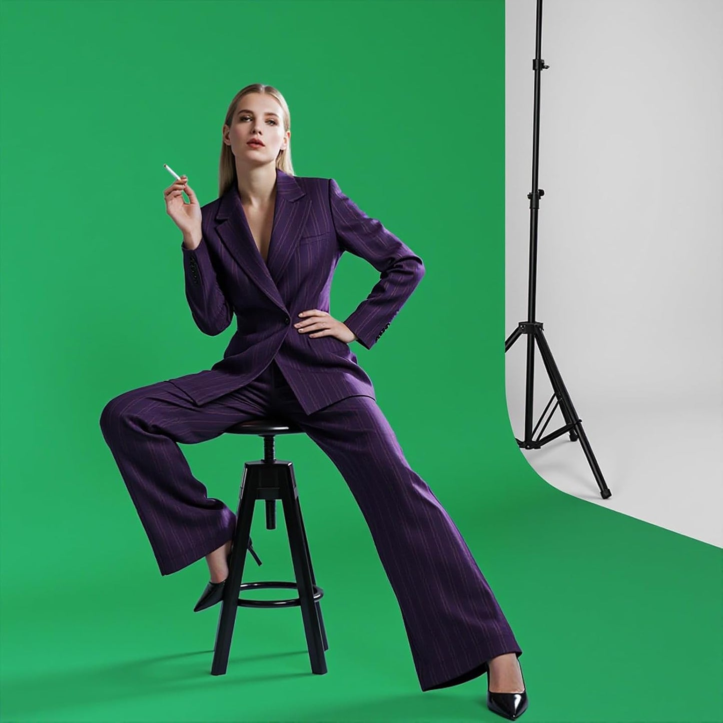 CIPAZEE Backdrop,5x7FT Green Screen Green Photo Backdrop for Photography Chromakey Virtual GreenScreen Background