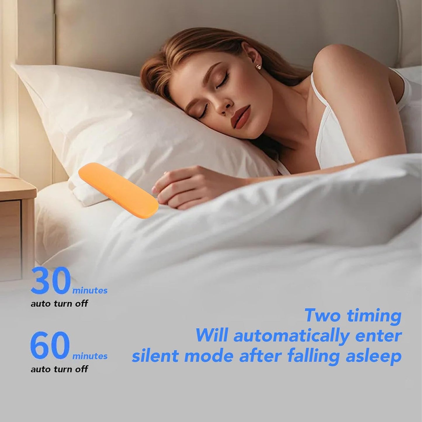 Decumeby Settings Pillow Speaker, White Noise Bluetooth Sleep Speaker, HiFi Stereo Sound Memory Card Playback with Dual