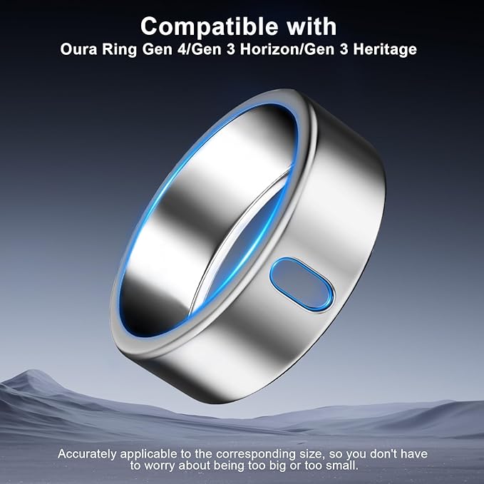 5 Pack Cover Compatible with Oura Ring Gen 4/Oura Ring Gen 3 Horizon/Heritage, Surport Charging with Cover on, Anti-Scratch TPU Protector for Oura Rings Accessories Women Men (Size 13)