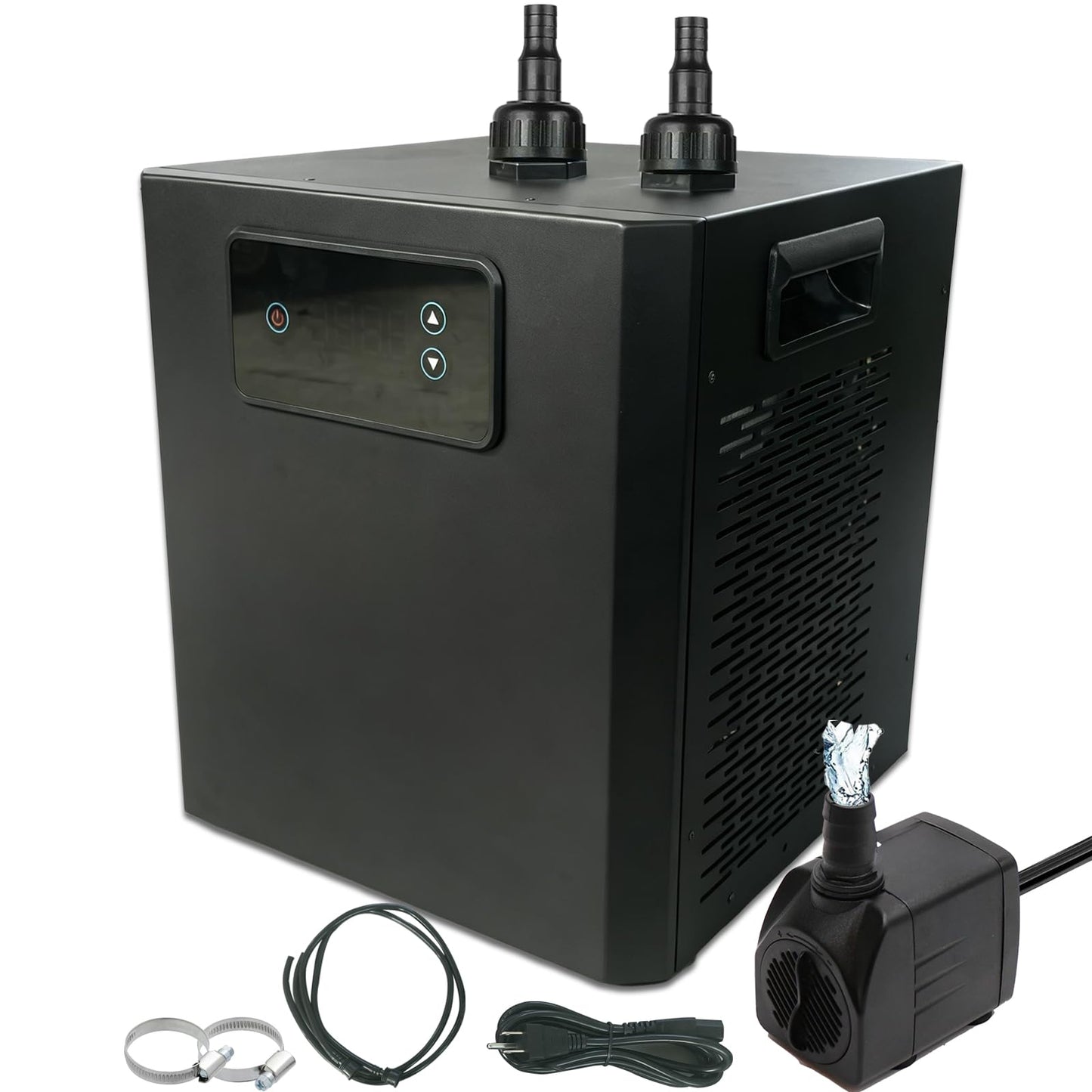 KIPPDURO Aquarium Chiller 79 GAL 1/3 HP, Quiet Fish Tank Water Chiller with LED Touch Screen, Fast Cooling Compressor, Temperature Control for Aquarium, Coral Reef, Hydroponics, Axolotl (300 L)
