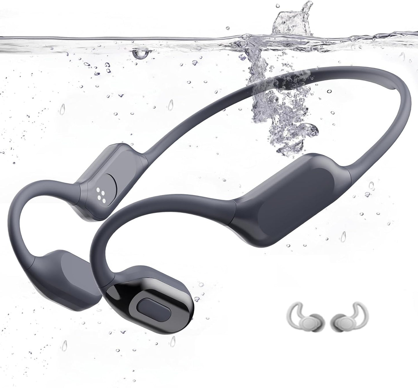 Swimming 5.4, IPX8 32GB MP3 Swimming, Headphones, Bone Conduction Headphones Bluetooth Waterproof with Player, Open