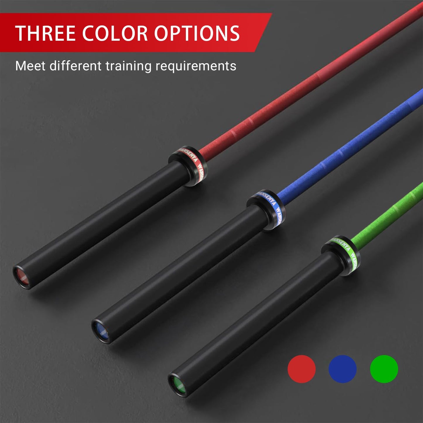 WANSENYA 7FT Olympic Barbell 45lb,28MM 2 Inch Olympic Bar for 700lbs Capacity with No. 45 Steel,Olympic Weight Bars for Lifting,CrossFit,Bench Press,Deadlift,Squats,Strength Training bars,Dark Green