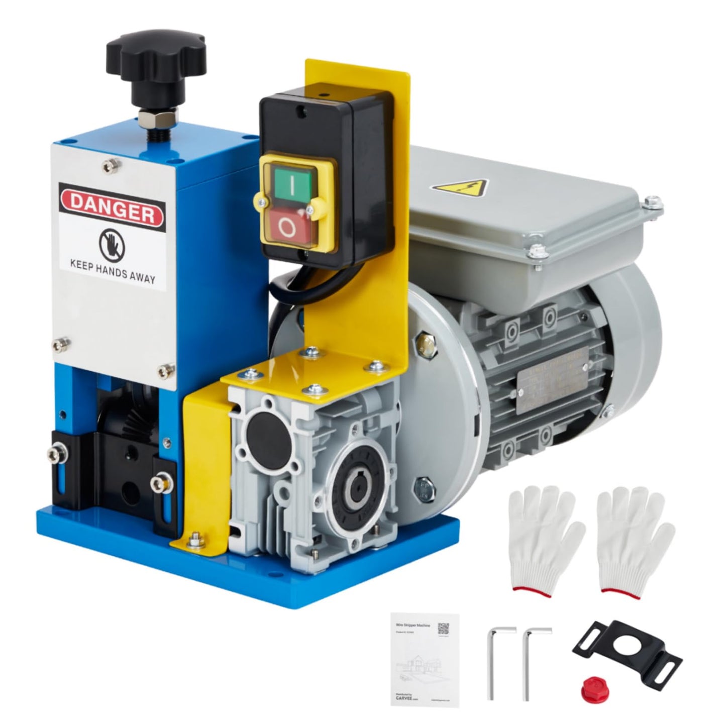 Wire Stripper Machine, 0.06" - 1.00" Automatic Wire Stripper，Manual Hand Cranked Industrial for Recycling Copper