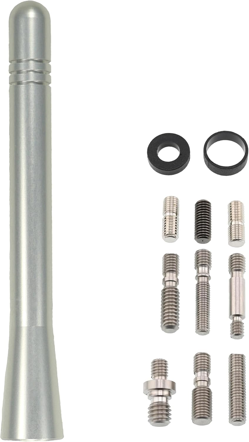 Votex 4 Inch - Made in USA - Silver Aluminum Antenna - Stainless Steel Threading