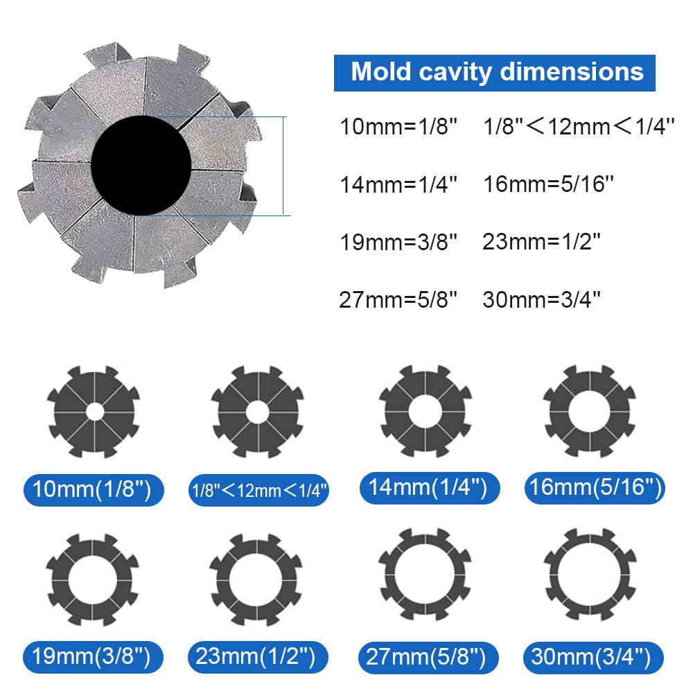 DFGGFB Hose Crimper with 8 Drill Sets,Hydraulic Manual Crimping Machine,Single and Double Braided Hose Crimper with Diameters 0.25 to 1 Inch (1000 Tons)