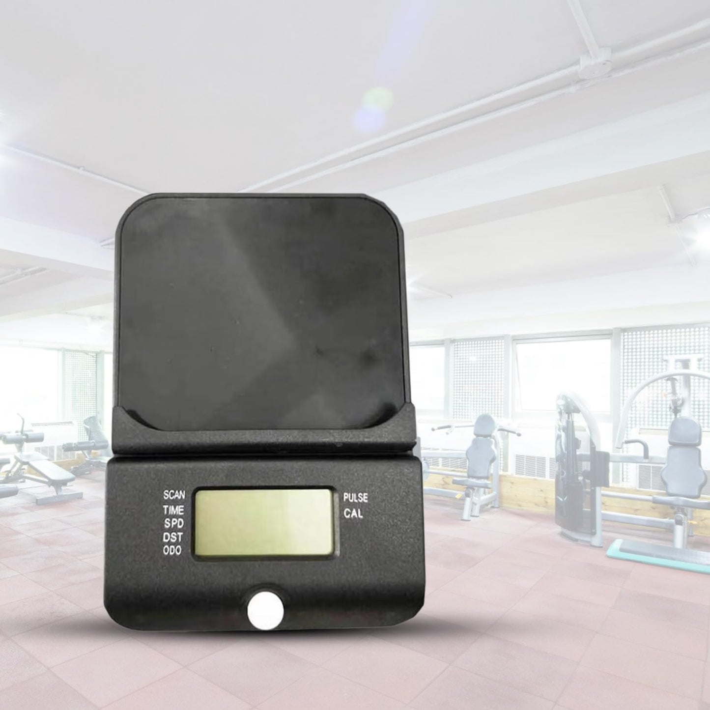 BAIMOQI Electronic Fitness Meter Indoor Fitness Bike Meter Home Gym Digital Monitor with Integrated Phone Stand Simple