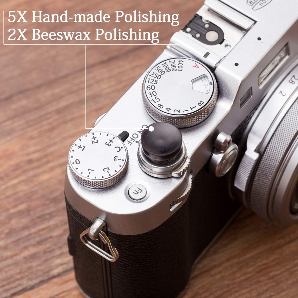 12mm VKO Wood Soft Shutter Release Button,Delicate Camera Shutter Button Concave Surface Black(Wood Grain Random)