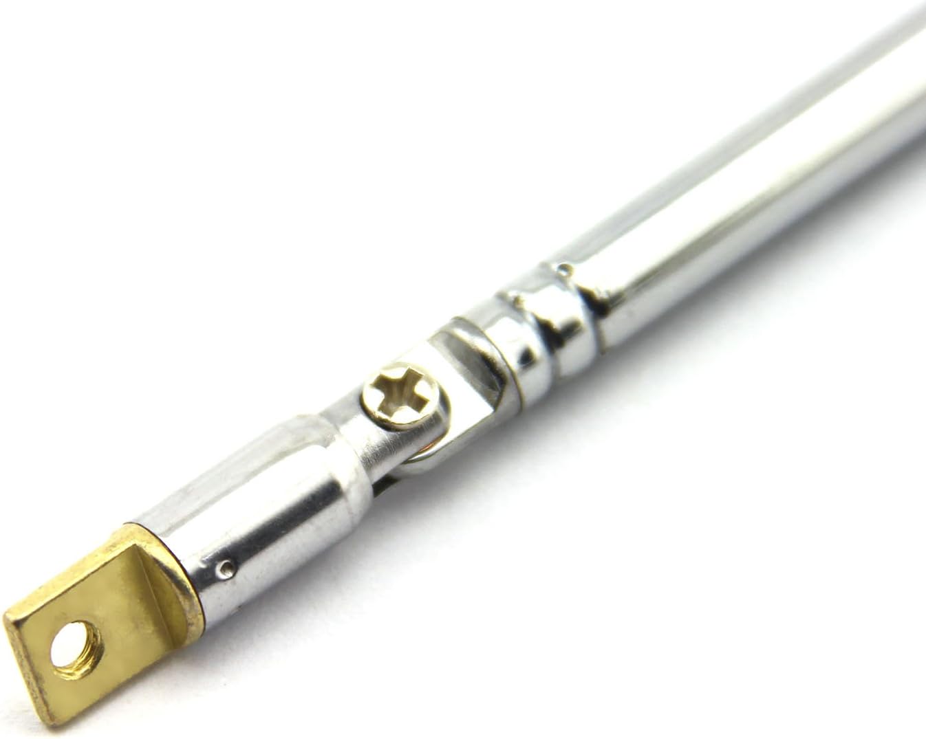 E-outstanding 1 62.5cm 24.6" 4 Pair AM FM Radio Universal Antenna, Length Section Telescopic Stainless Steel