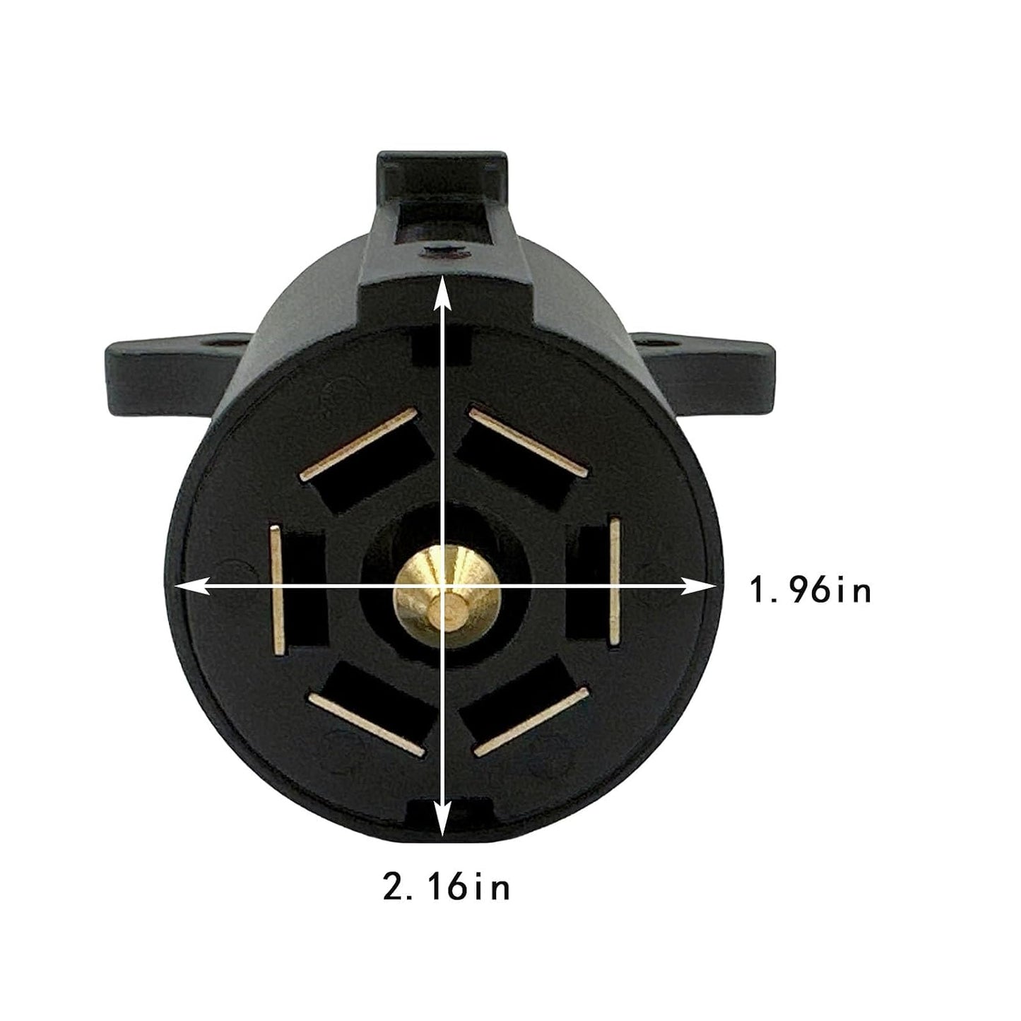 Bstenky 7 7 Pin Trailer Plug Splice -in Replacement Heavy Duty Prong Trailer Wiring Harness Connector Tow Plug for Rv