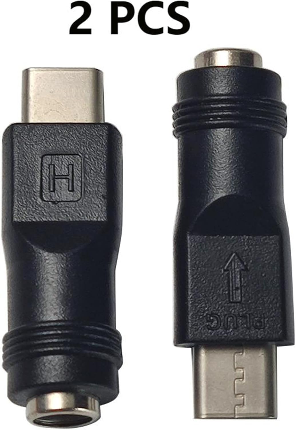 SHANFEILU 5.5x2.1mm DC5521 2 USB C to DC Power Adapter Type C USB Male to DC Female Connector Female to Type C Male